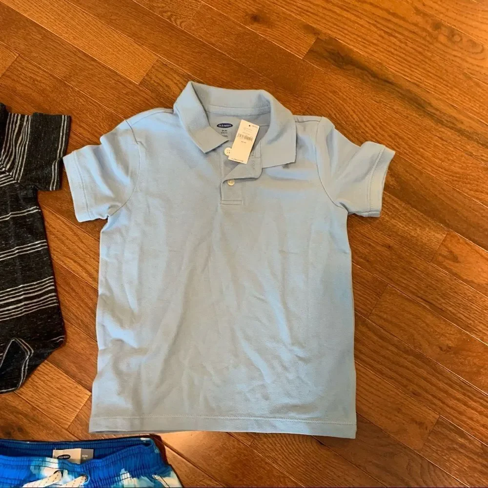 New OLD NAVY Boys Lot Swim Trunks & Shirts XS 5